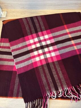 Kelly & Katie Plaid Scarf with Fringe – Soft, Cozy, Winter Wrap